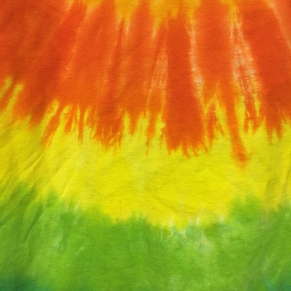 Gildan Rainbow Tie Dye Mens Graphic T-shirt SZ  XL - Picture 5 of 8